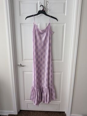 J. Crew Collection Ruffle-Hem Slip Dress In Oversized Gingham